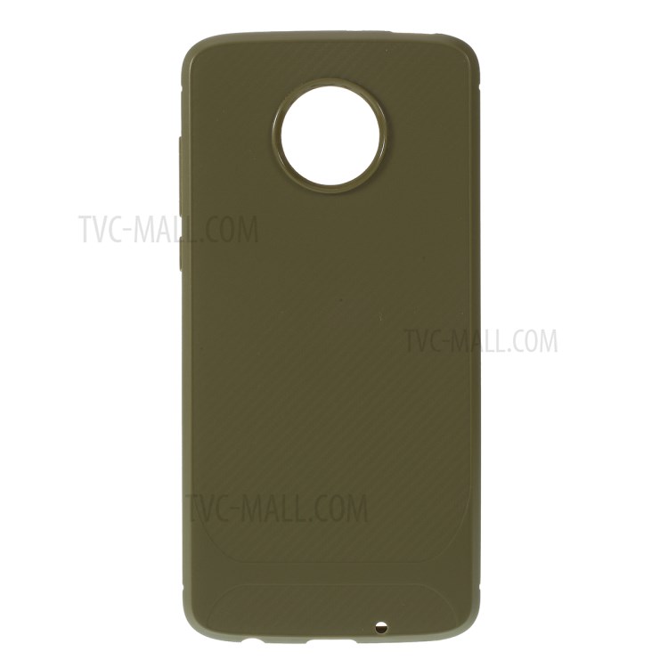 Carbon Fiber TPU Shell Case for Motorola Moto Z4 Play - Army Green-1