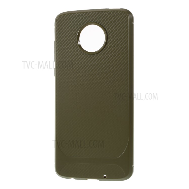 Carbon Fiber TPU Shell Case for Motorola Moto Z4 Play - Army Green-2
