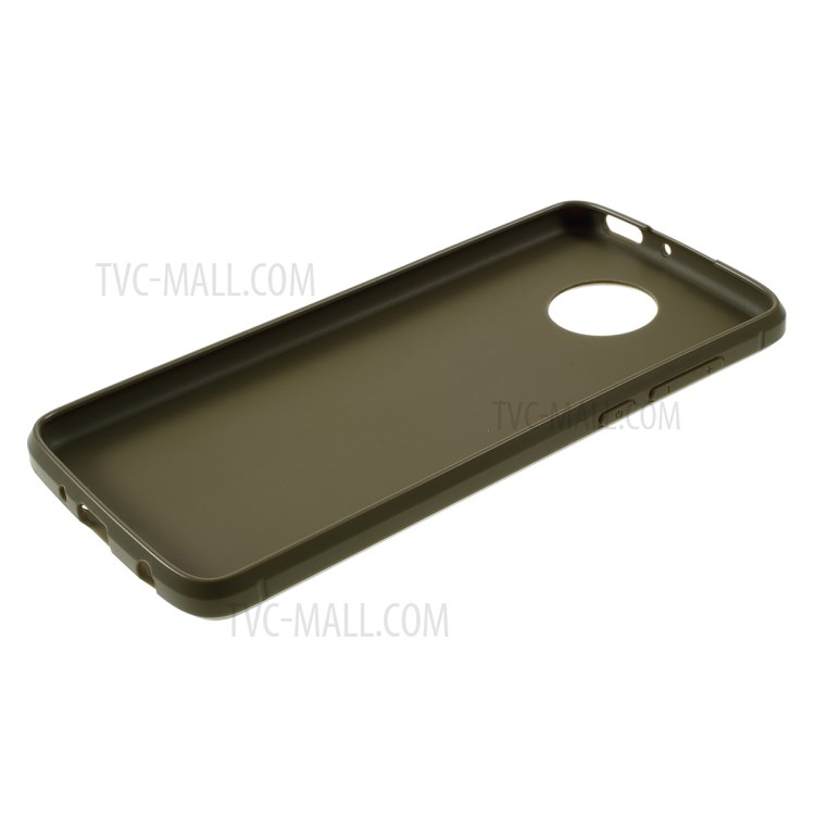 Carbon Fiber TPU Shell Case for Motorola Moto Z4 Play - Army Green-5