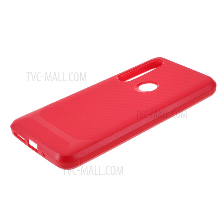 Anti-slip Drop-resistant TPU Phone Case for Motorola Moto G8 Plus - Red-4