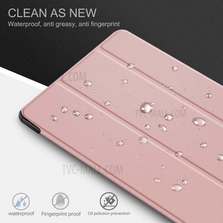 Tri-fold Stand Auto Wake/Sleep Leather Tablet Protective Cover for Lenovo Tab M10 Plus 10.3-inch - Pink-4