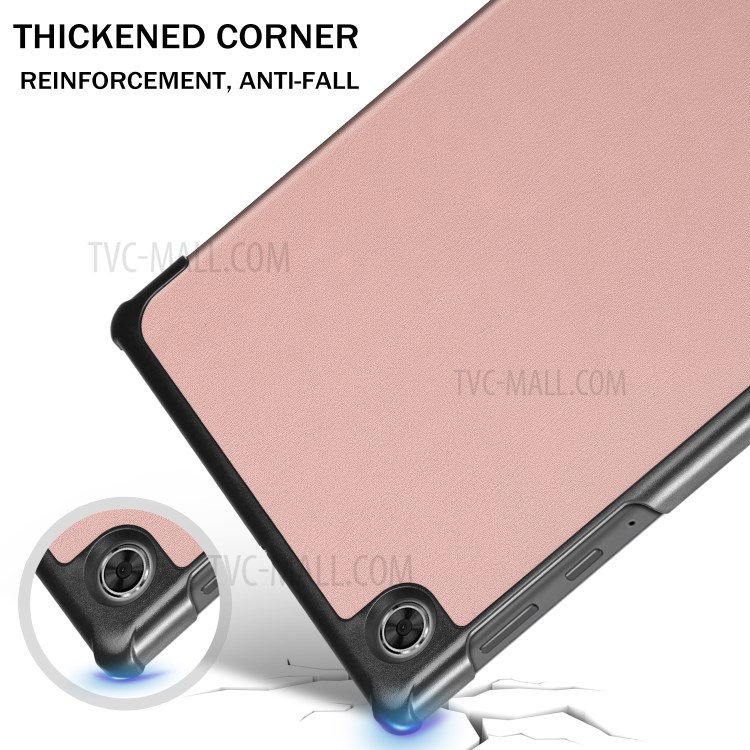 Tri-fold Stand Auto Wake/Sleep Leather Tablet Protective Cover for Lenovo Tab M10 Plus 10.3-inch - Pink-6