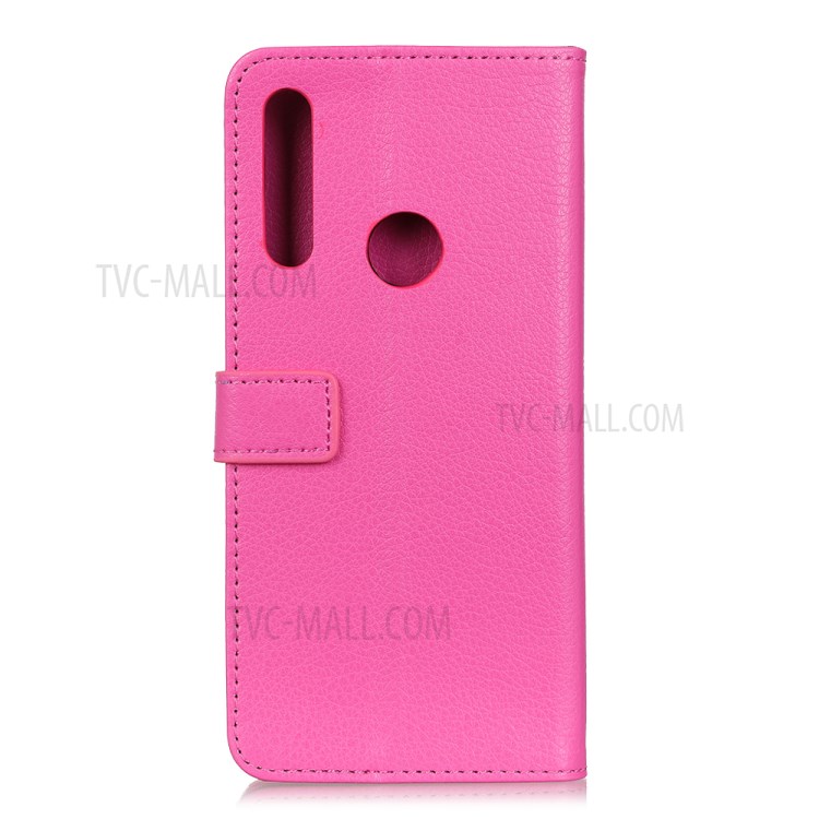 Litchi Skin Leather Wallet Case for Motorola Moto G Power - Rose-3