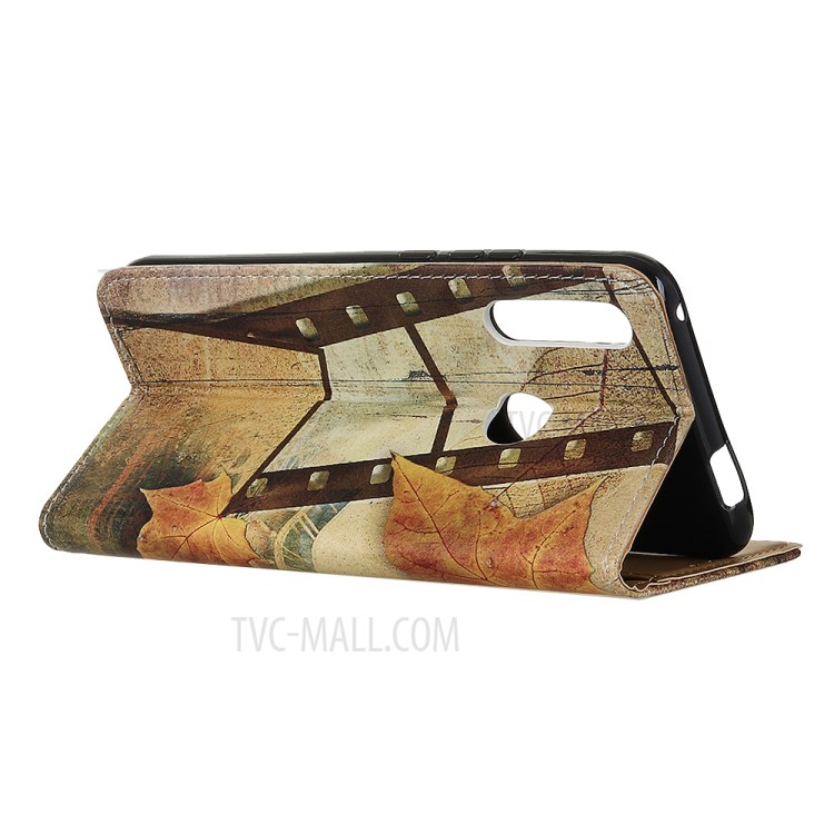 Pattern Printing Leather Phone Protective Case for Motorola Moto G Power - Eiffel Tower and Maple Leaves-5