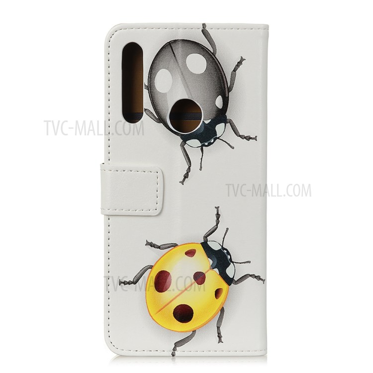 Pattern Printing Leather Phone Protective Case for Motorola Moto G Power - Ladybugs-2