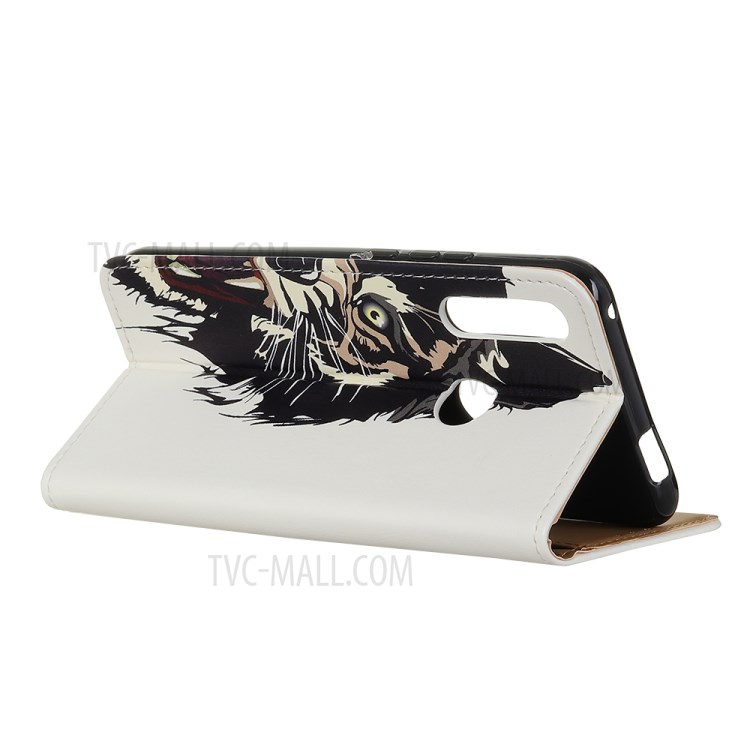 Pattern Printing Leather Phone Protective Case for Motorola Moto G Power - Tiger-5