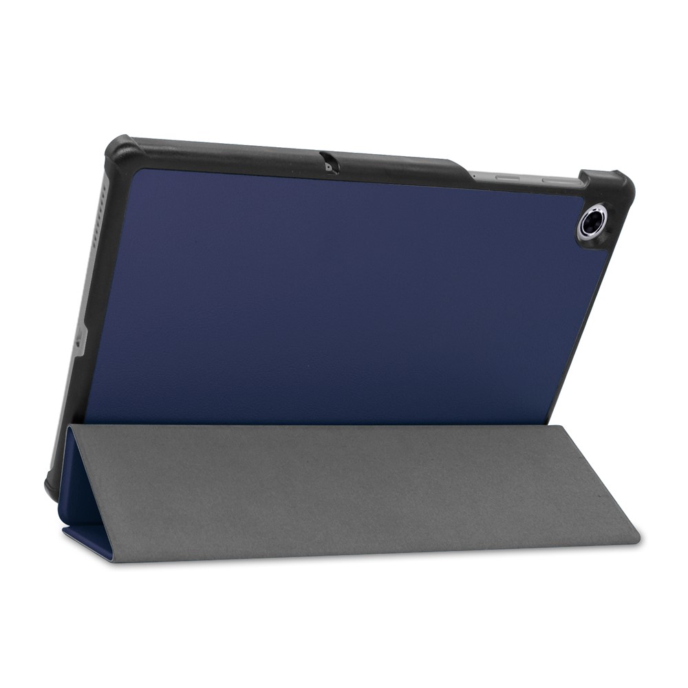 Tri-fold Leather Stand Case for Lenovo Tab M10 Plus TB-X606F - Dark Blue-6