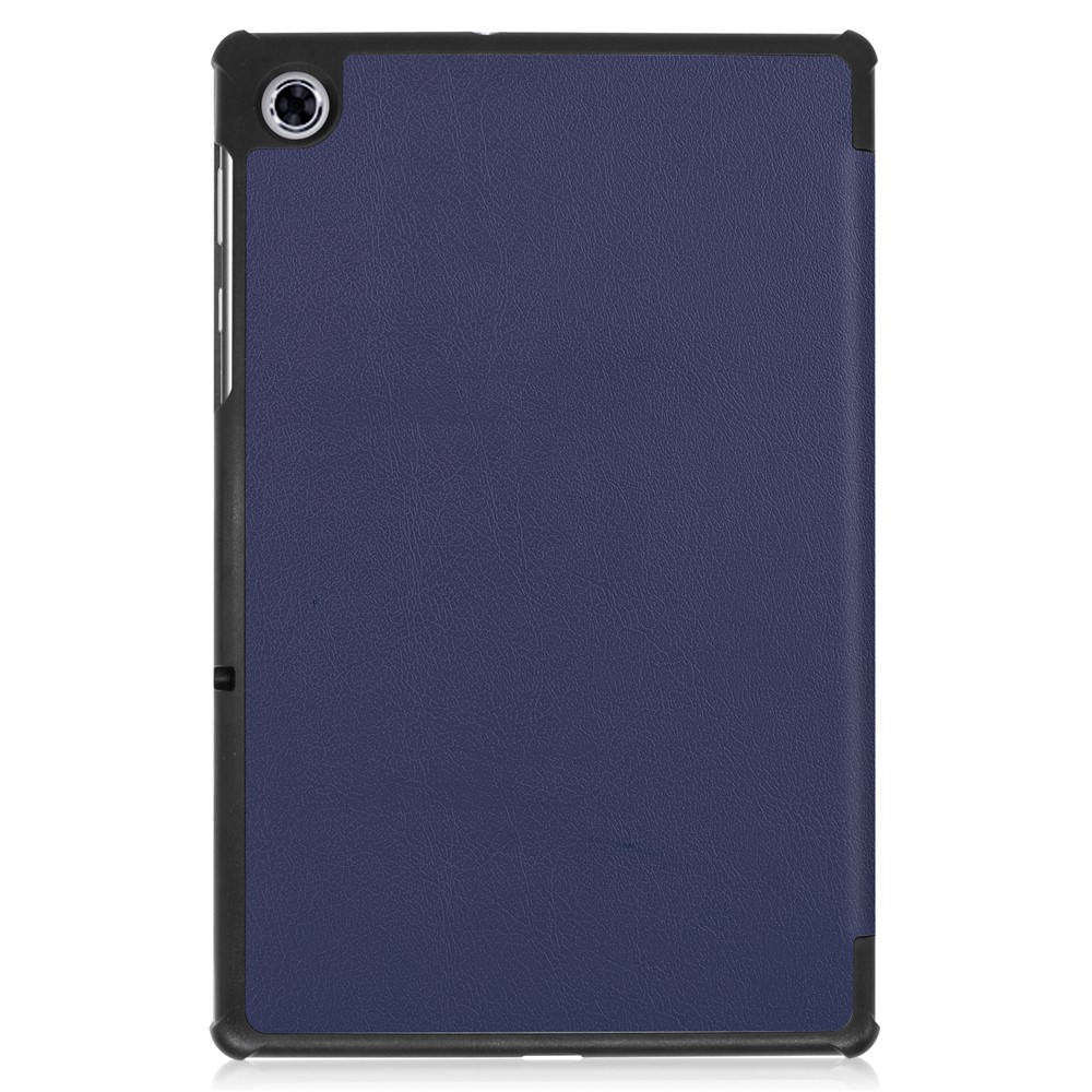 Tri-fold Leather Stand Case for Lenovo Tab M10 Plus TB-X606F - Dark Blue-8