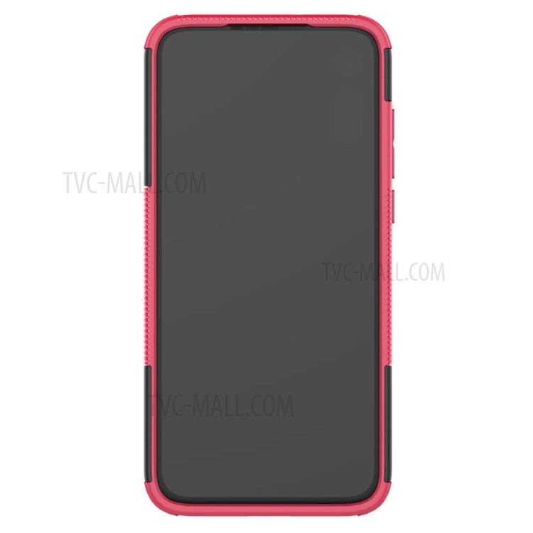 Cool Tyre Skin PC + TPU Cover with Kickstand for Motorola Moto E (2020) - Rose-6