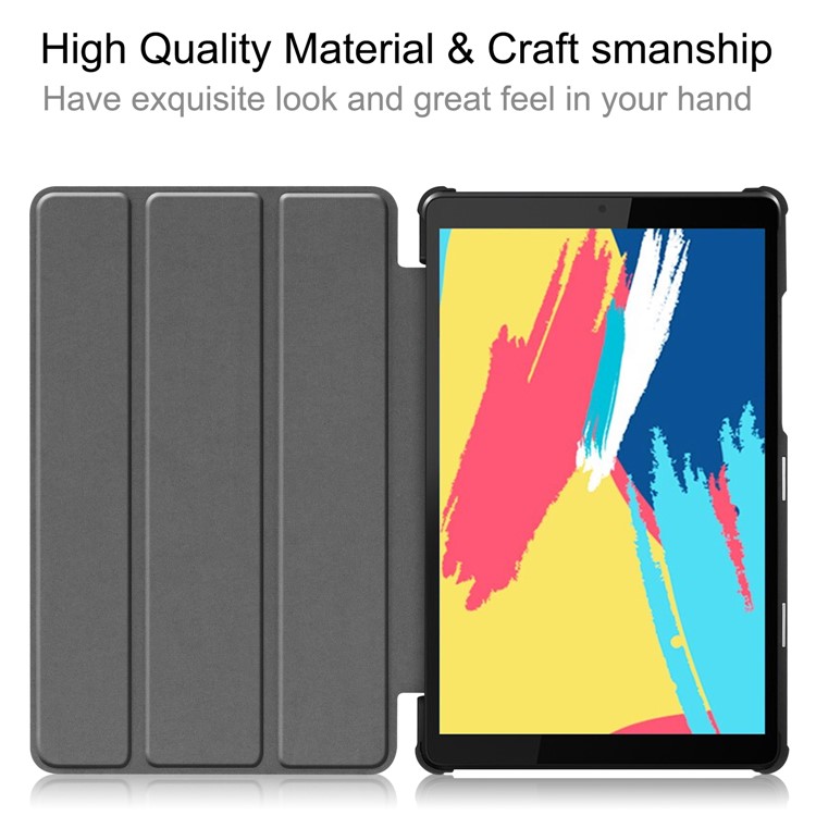 Pattern Printing Leather Tri-fold Stand Tablet Case Cover for Lenovo Tab M8 - Flower-7