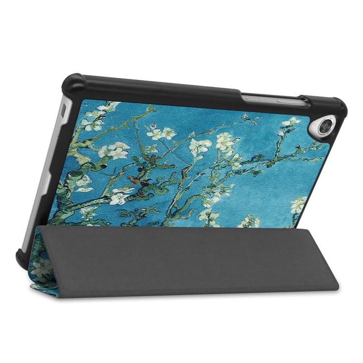 Pattern Printing Leather Tri-fold Stand Tablet Case Cover for Lenovo Tab M8 - Flower-8