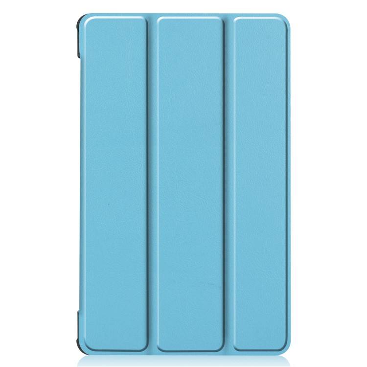 Tri-fold Leather Stand Case for Lenovo Tab M8 FHD 8705 - Baby Blue-3