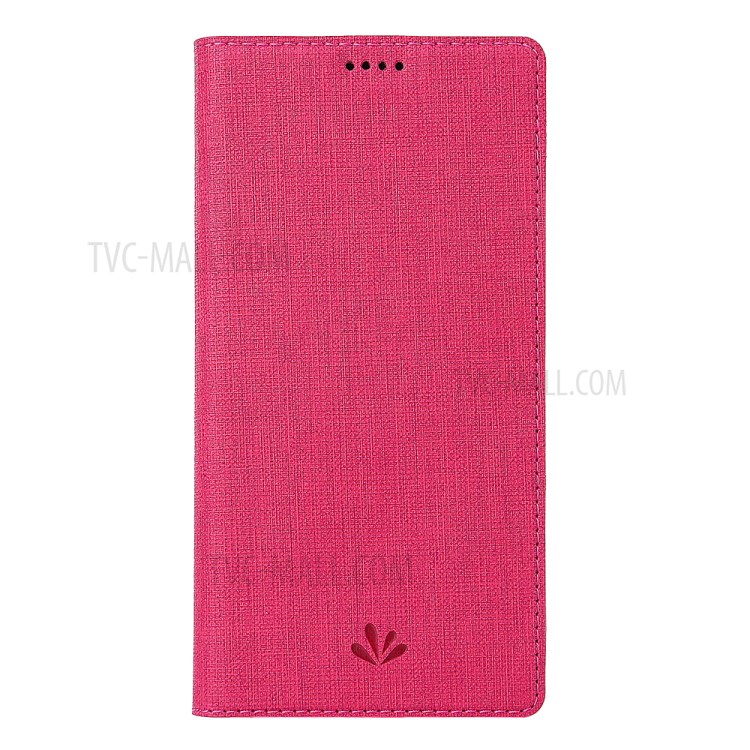 VILI DMX Cross Texture Leather Stand Case with Card Slot for Motorola One Hyper - Rose-2