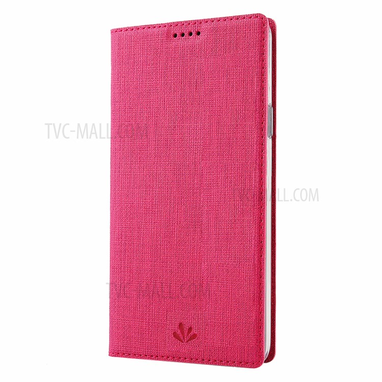 VILI DMX Cross Texture Leather Stand Case with Card Slot for Motorola One Hyper - Rose-3