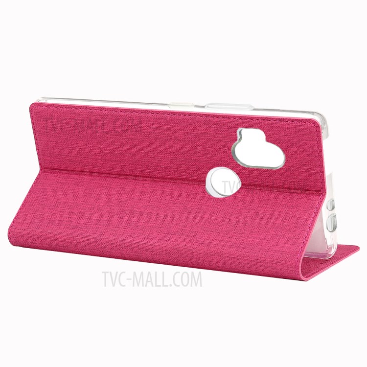 VILI DMX Cross Texture Leather Stand Case with Card Slot for Motorola One Hyper - Rose-7