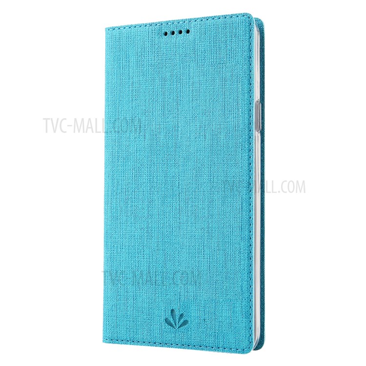 VILI DMX Cross Texture Leather Stand Case with Card Slot for Motorola One Hyper - Blue-3
