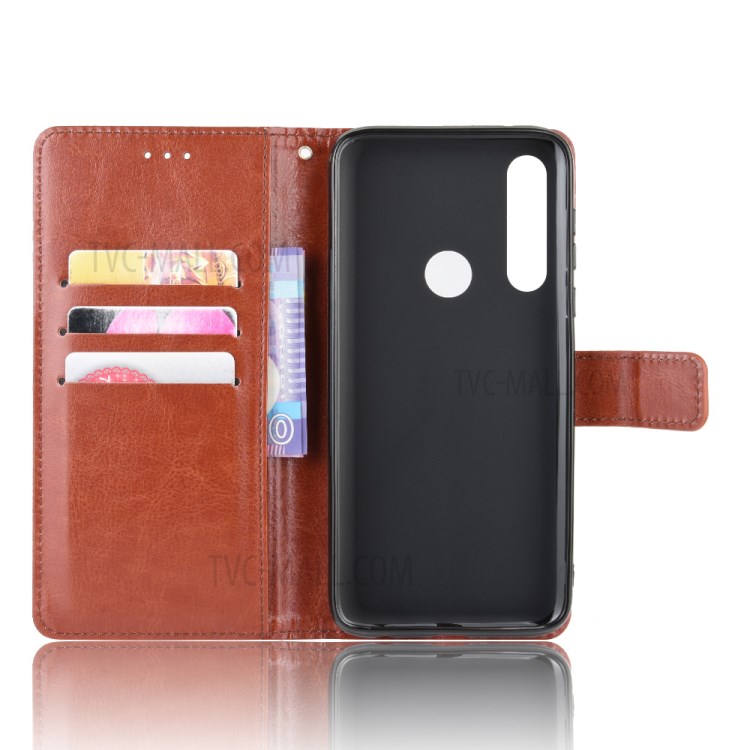 Crazy Horse Texture Protection PU Leather Wallet Mobile Phone Shell for Motorola Moto G Power - Brown-3