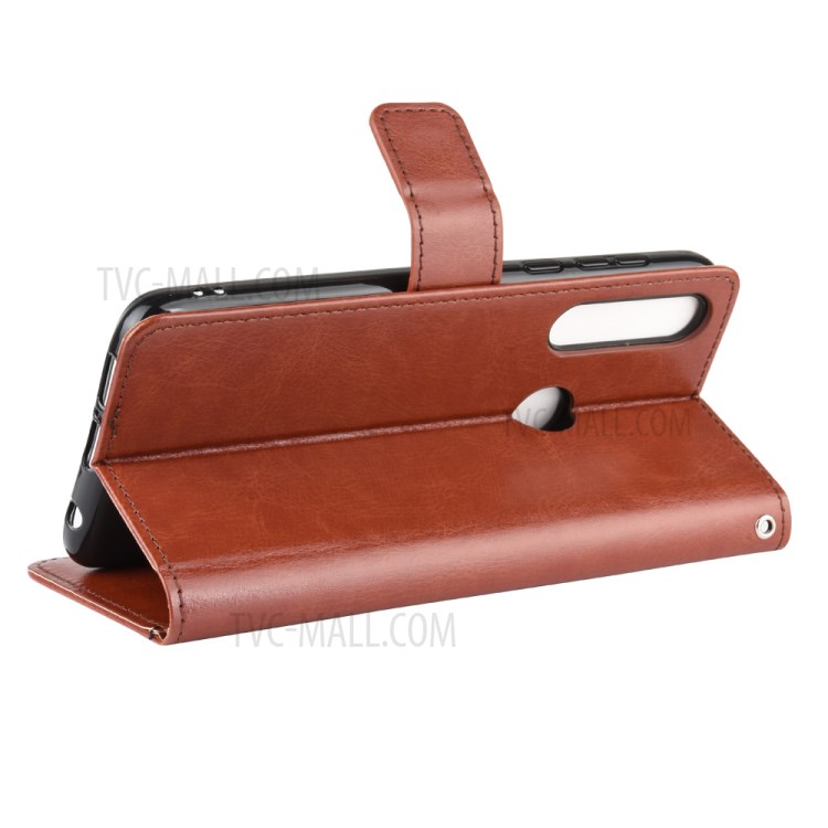Crazy Horse Texture Protection PU Leather Wallet Mobile Phone Shell for Motorola Moto G Power - Brown-5