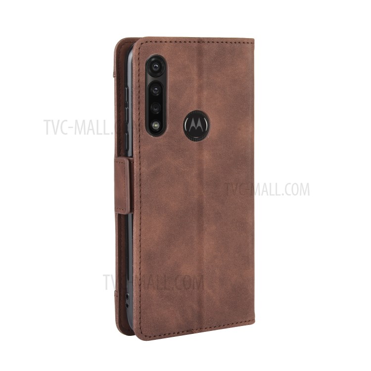 Multiple Card Slots Leather Wallet Stand Shell for Motorola Moto G Power - Brown-6