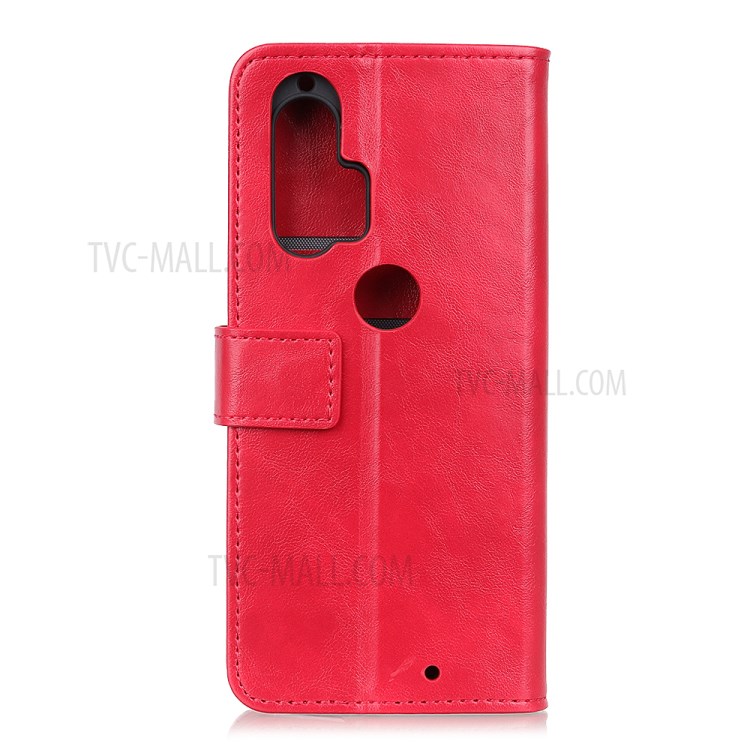 Unique Leather Cover for Motorola Edge Plus - Red-3