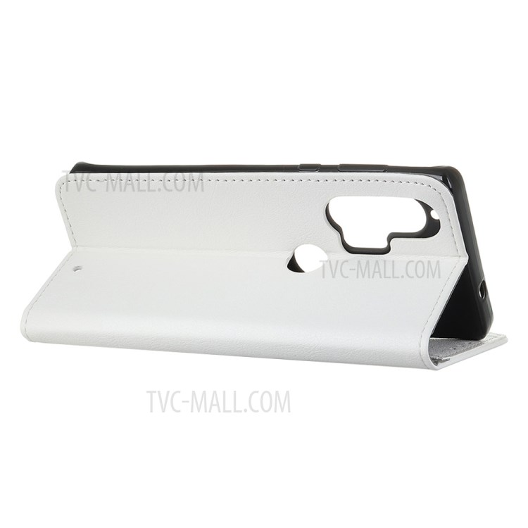 Special Design Wallet Leather Stand Case for Motorola Edge Plus - White-2