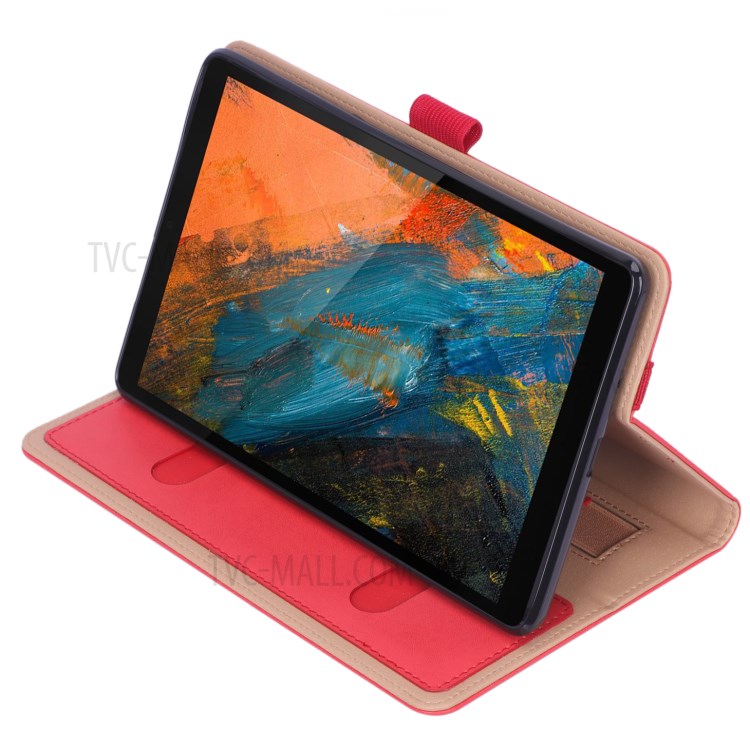 WY-2099 Business Style Flip Leather Stand Tablet Case with Card Slots for Lenovo Tab M8 FHD 8705F/HD 8505F - Red-10