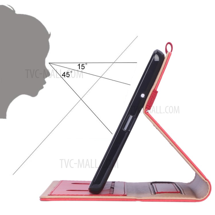 WY-2099 Business Style Flip Leather Stand Tablet Case with Card Slots for Lenovo Tab M8 FHD 8705F/HD 8505F - Red-13
