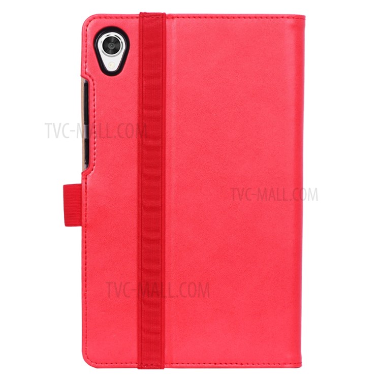 WY-2099 Business Style Flip Leather Stand Tablet Case with Card Slots for Lenovo Tab M8 FHD 8705F/HD 8505F - Red-3
