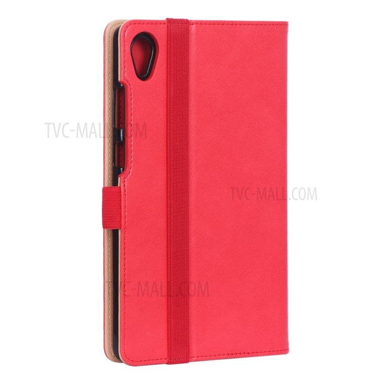 WY-2099 Business Style Flip Leather Stand Tablet Case with Card Slots for Lenovo Tab M8 FHD 8705F/HD 8505F - Red-4