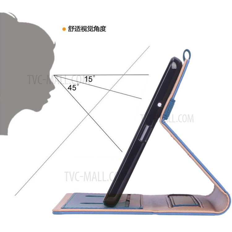 WY-2099 Business Style Flip Leather Stand Tablet Case with Card Slots for Lenovo Tab M8 FHD 8705F/HD 8505F - Blue-13