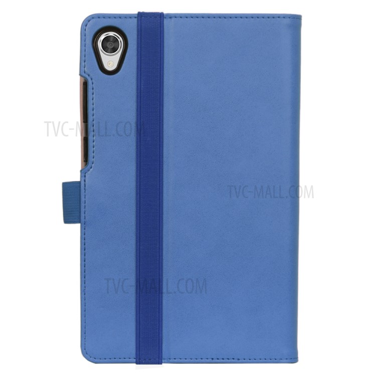 WY-2099 Business Style Flip Leather Stand Tablet Case Com Slots de Cartão Para Lenovo Tab M8 FHD 8705F/HD 8505F - Azul-3