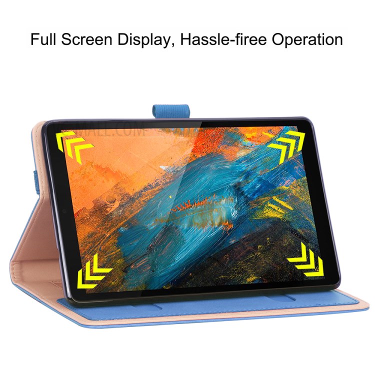 WY-2099 Custodia da Tablet in Pelle Flip Style Business Con Slot di Carte Per Lenovo Tab M8 FHD 8705F/HD 8505F - Blu