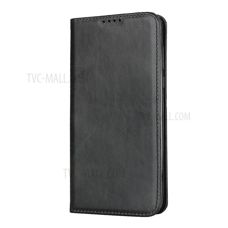 Auto-absorbed Leather Wallet Phone Case for Motorola Moto G8 Plus - Black-2
