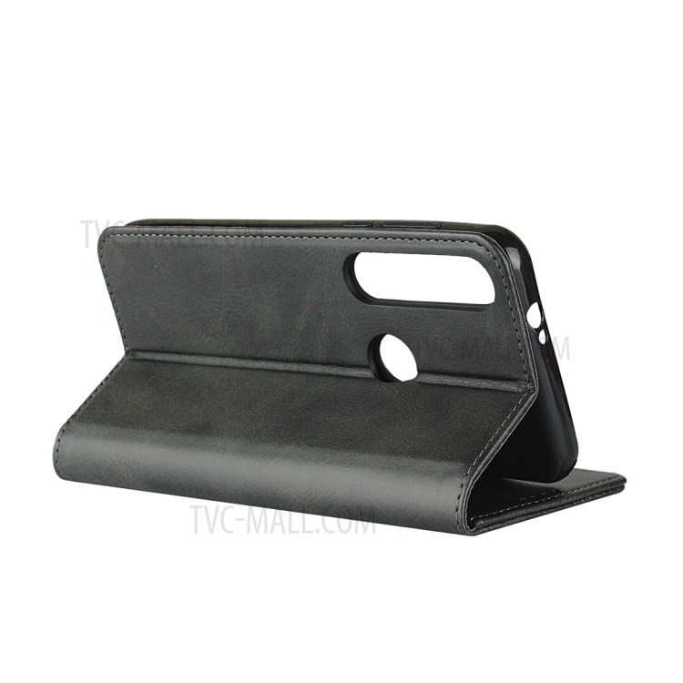 Auto-absorbed Leather Wallet Phone Case for Motorola Moto G8 Plus - Black-5