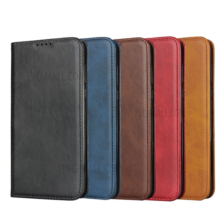 Auto-absorbed Leather Wallet Phone Case for Motorola Moto G8 Plus - Black-8