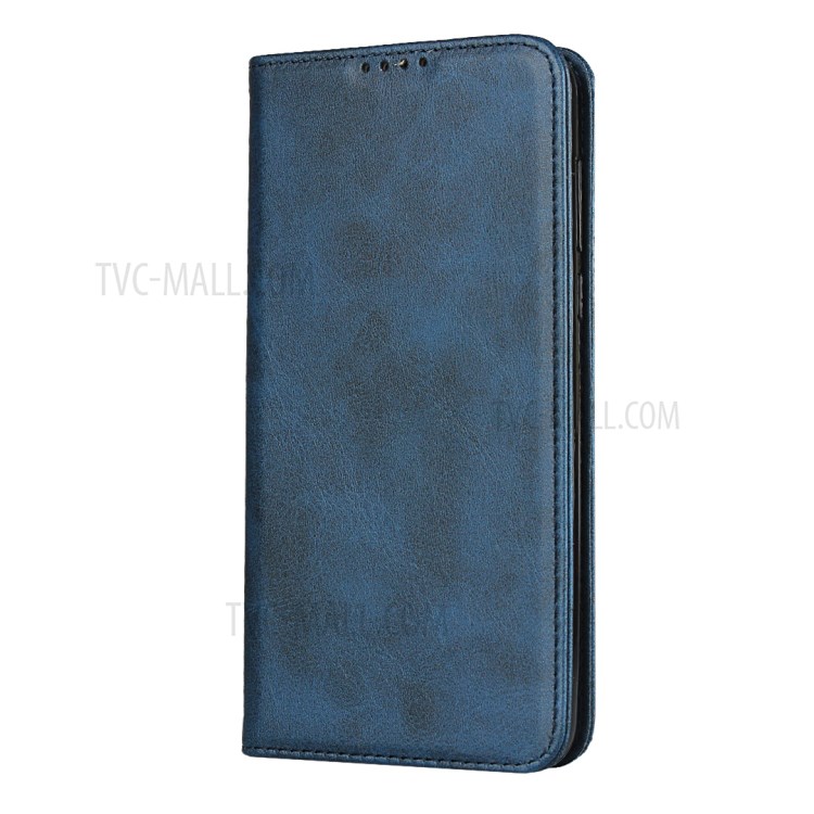 Auto-absorbed Leather Wallet Phone Case for Motorola Moto G8 Plus - Blue-2