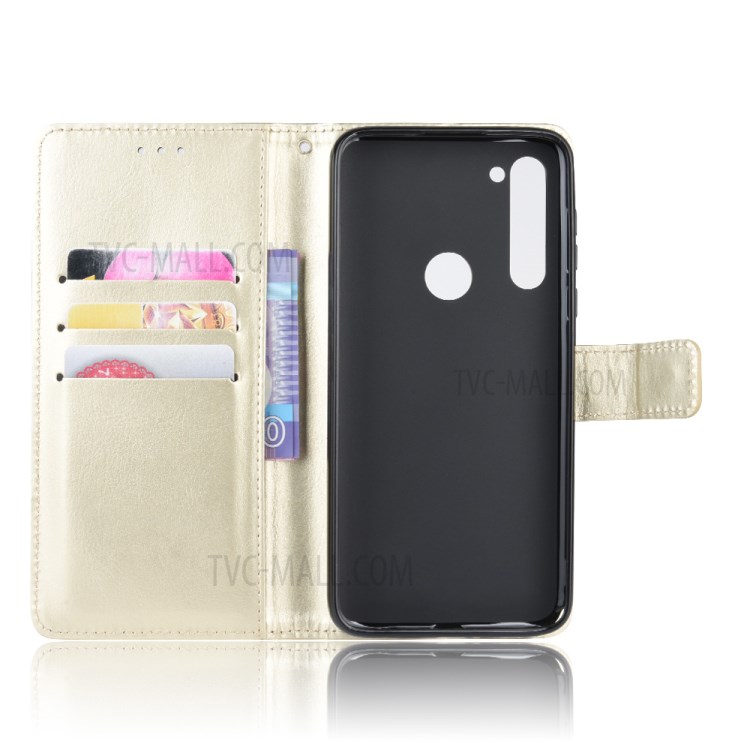 Crazy Horse Texture Protection Wallet PU Leather Wallet Shell for Motorola Moto G Stylus / G Pro - Gold-6