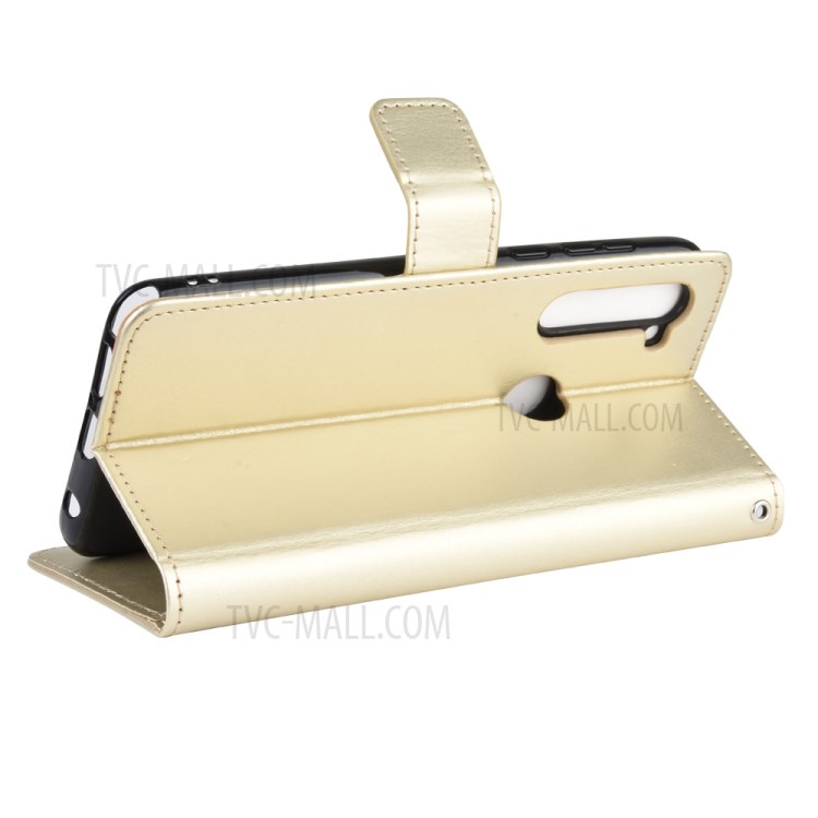 Crazy Horse Texture Protection Wallet PU Leather Wallet Shell for Motorola Moto G Stylus / G Pro - Gold-8