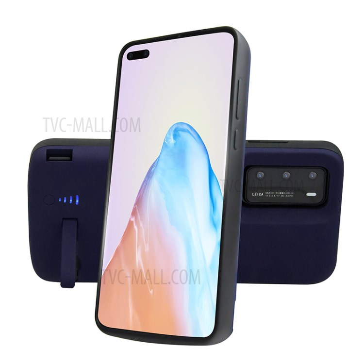 4800mAh Battery Charger Case with Kickstand for Huawei P40 - Blue-3
