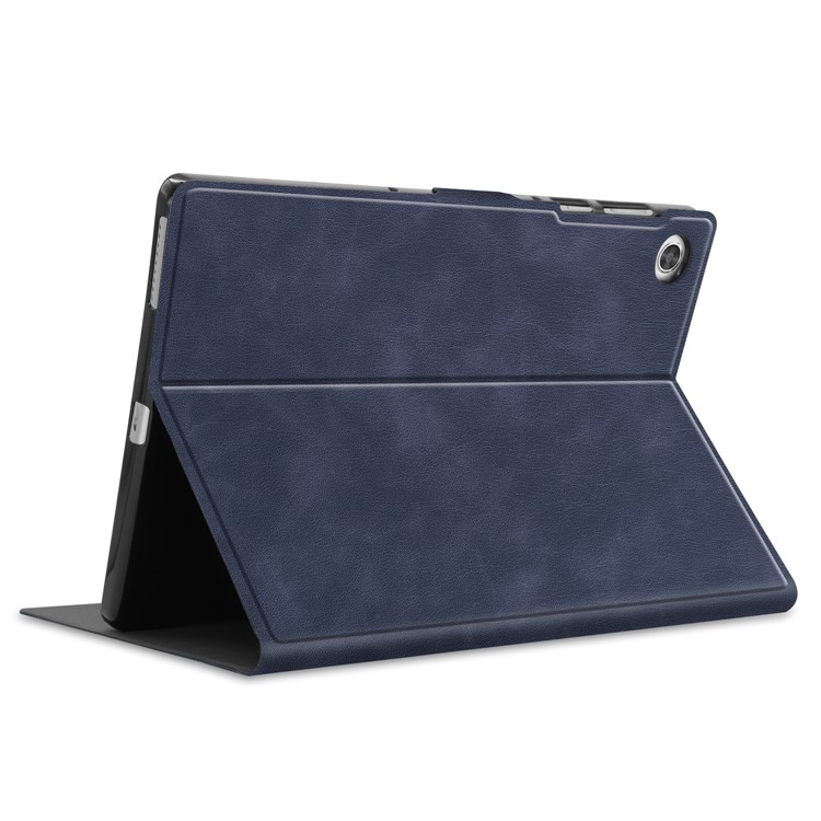 Caixa de Proteção Contra Proteção Contra Cobertura de Couro Anti-arranhão à Prova de Choque Para o Lenovo Tab M10 Plus - Azul-6