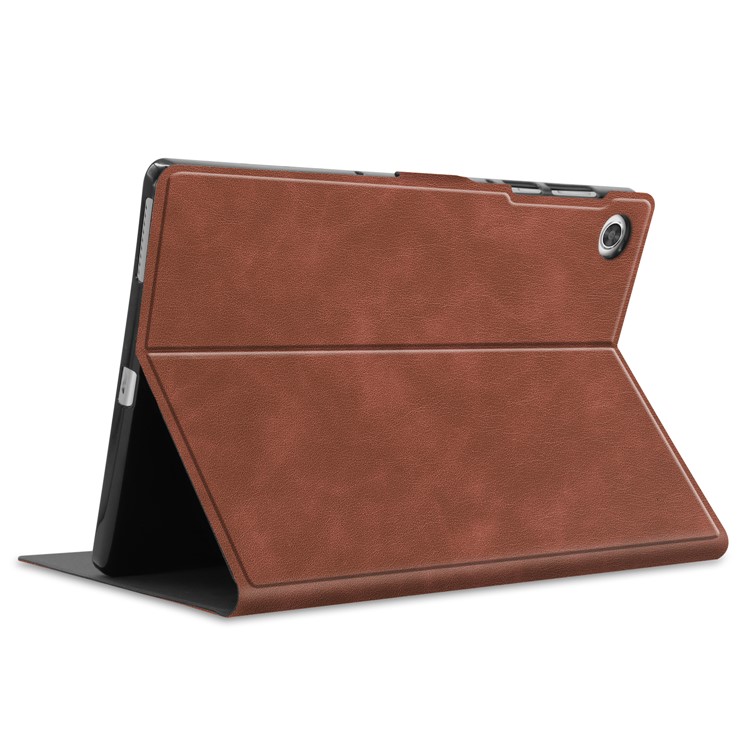 Stand PU Leather Cover Tablet Case for Lenovo Tab M10 Plus - Brown-6