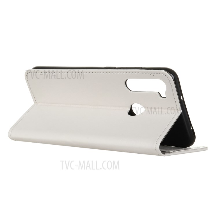 Crazy Horse Magnetic Leather Wallet Case for Motorola Moto G8 - White-11