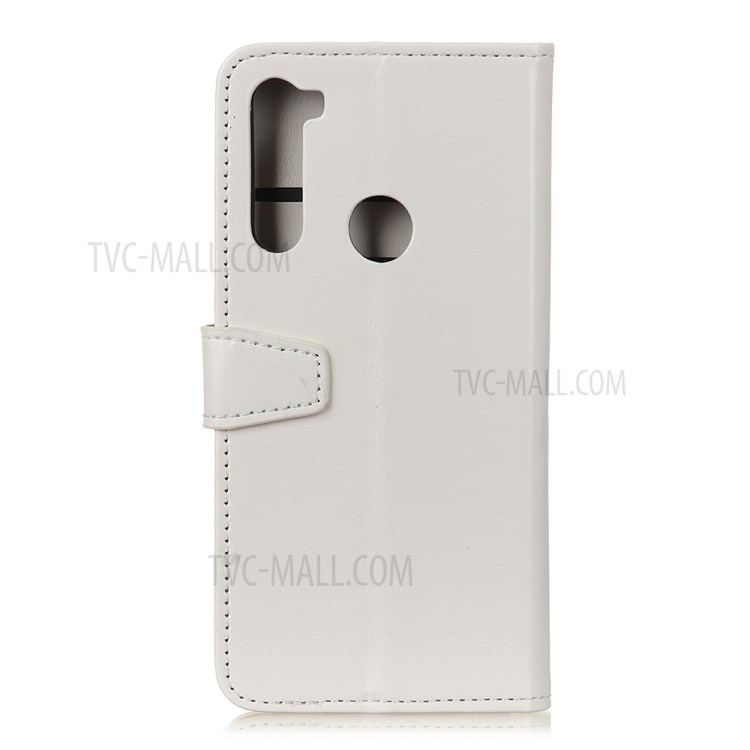 Crazy Horse Magnetic Leather Wallet Case for Motorola Moto G8 - White-2