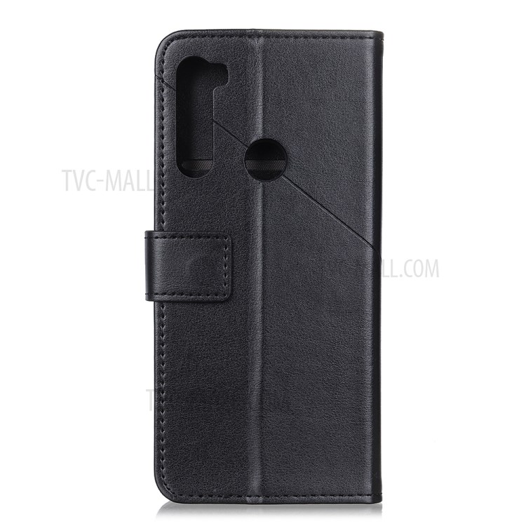 Wallet Leather Stand Case Protective Phone Shell for Motorola Moto G8 - Black-2