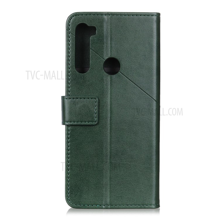 Wallet Leather Stand Case Protective Phone Shell for Motorola Moto G8 - Green-2