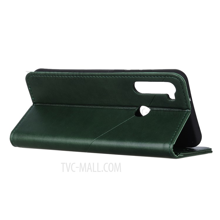 Wallet Leather Stand Case Protective Phone Shell for Motorola Moto G8 - Green-3