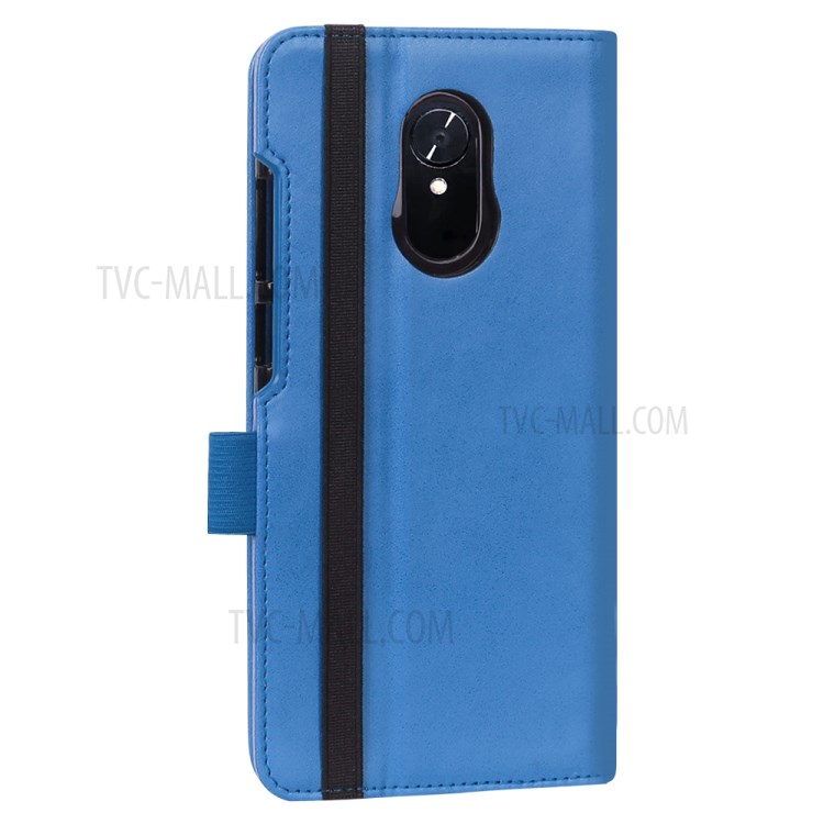 WY-2099A Business Style Stand Wallet Flip Leather Case for Lenovo Tab V7 PB-6505M - Blue-5