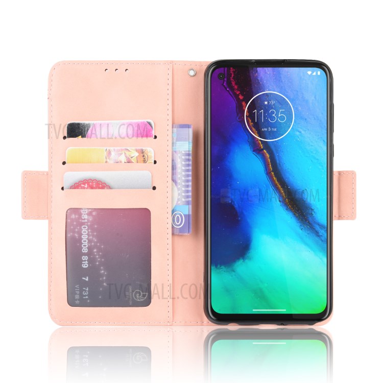 Multiple Card Slots Leather Wallet Stand Shell for Motorola Moto G Stylus / G Pro - Rose Gold-4