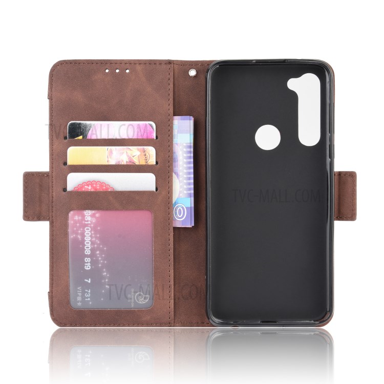 Multiple Card Slots Leather Wallet Stand Shell for Motorola Moto G Stylus / G Pro - Brown-3