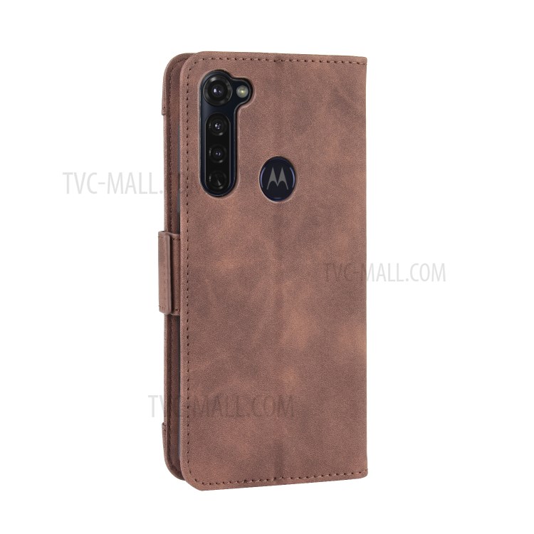Multiple Card Slots Leather Wallet Stand Shell for Motorola Moto G Stylus / G Pro - Brown-6